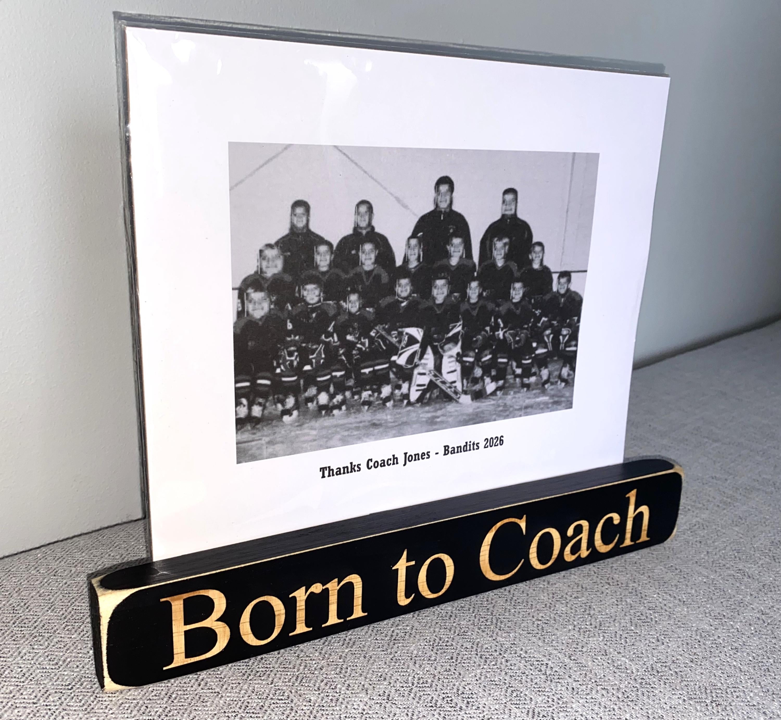 Personalized Coach Photo Display: 'Born to Coach' Frame, Lacrosse Team Gift, All Sports