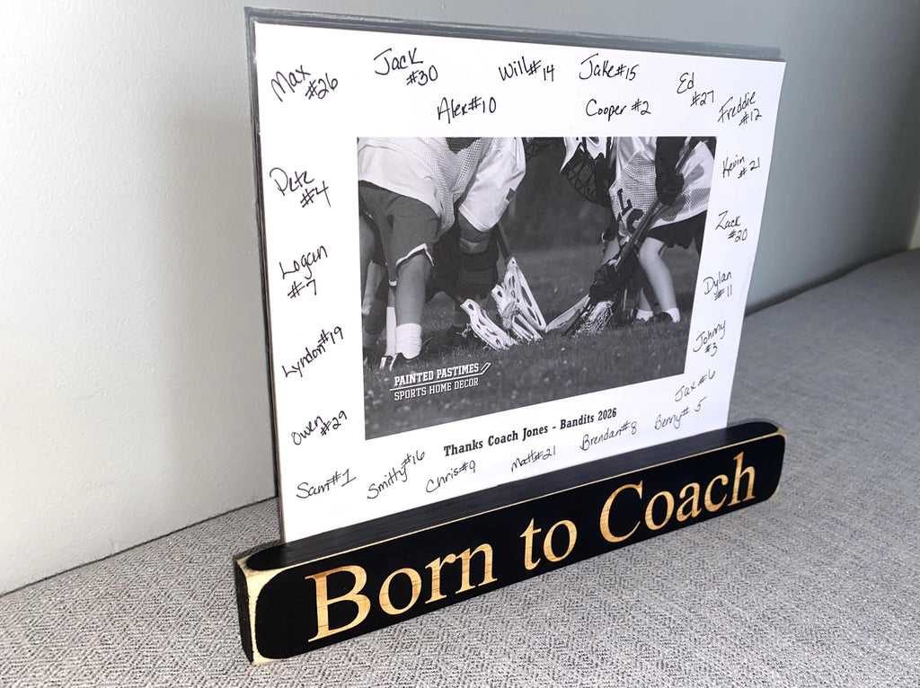 Personalized Coach Photo Display: 'Born to Coach' Frame, Baseball Team Gift, All Sports
