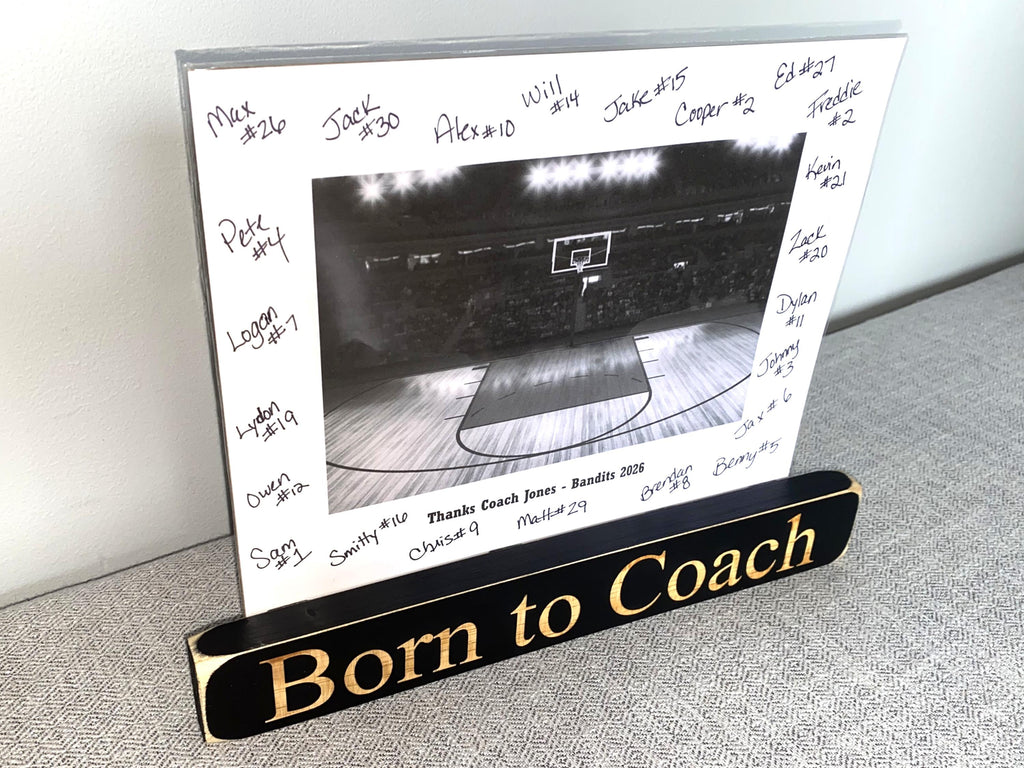 Personalized Coach Photo Display: 'Born to Coach' Frame, Baseball Team Gift, All Sports