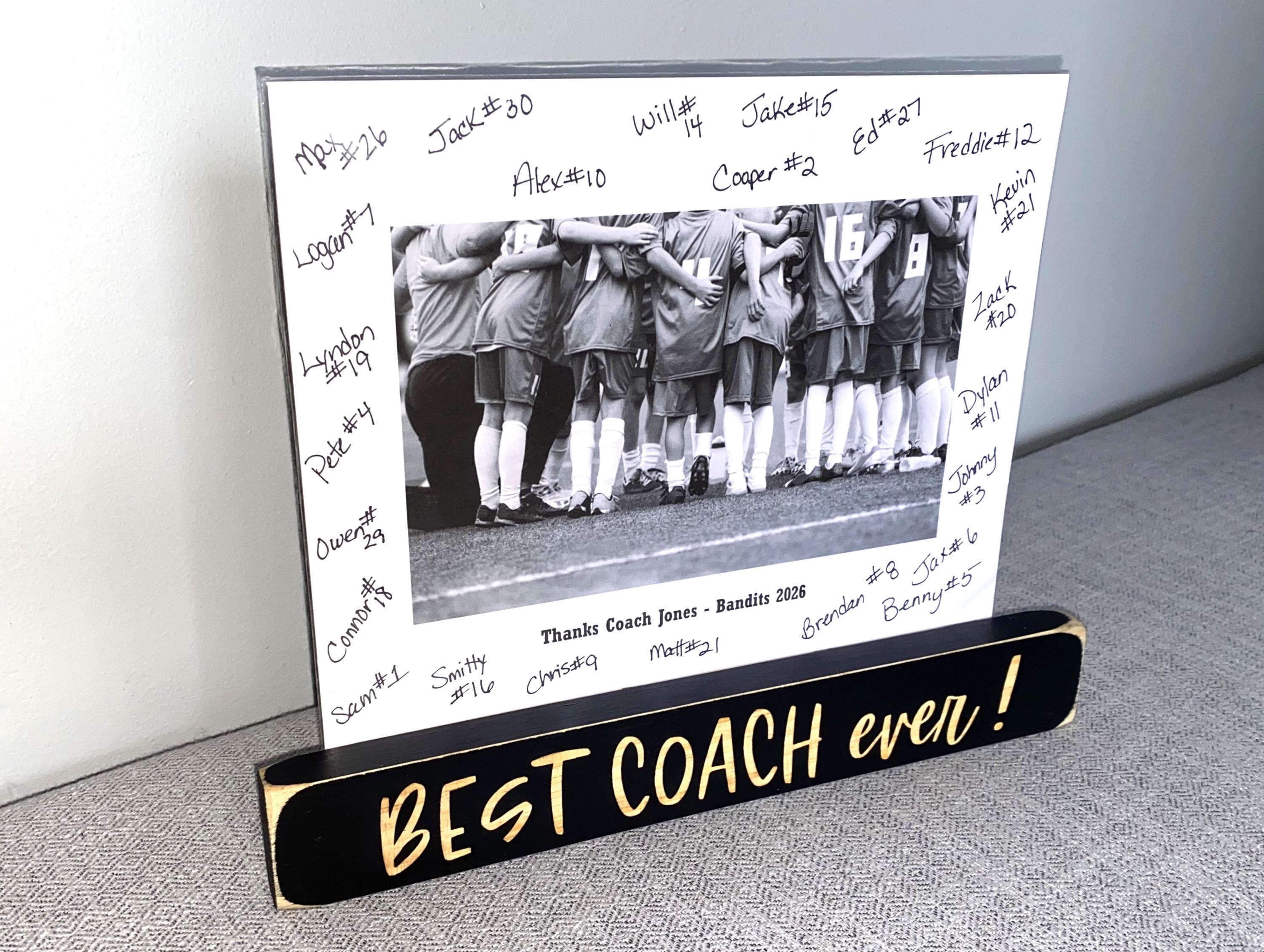 Personalized Coach Photo Display: 'Best Coach Ever' Frame, Lacrosse Team Gift, All Sports