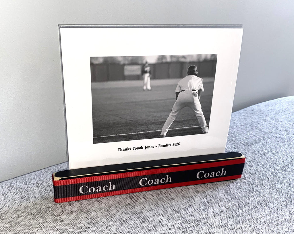 Personalized Coach Photo Display: Custom Team Colors Frame, Baseball Team Gift, All Sports