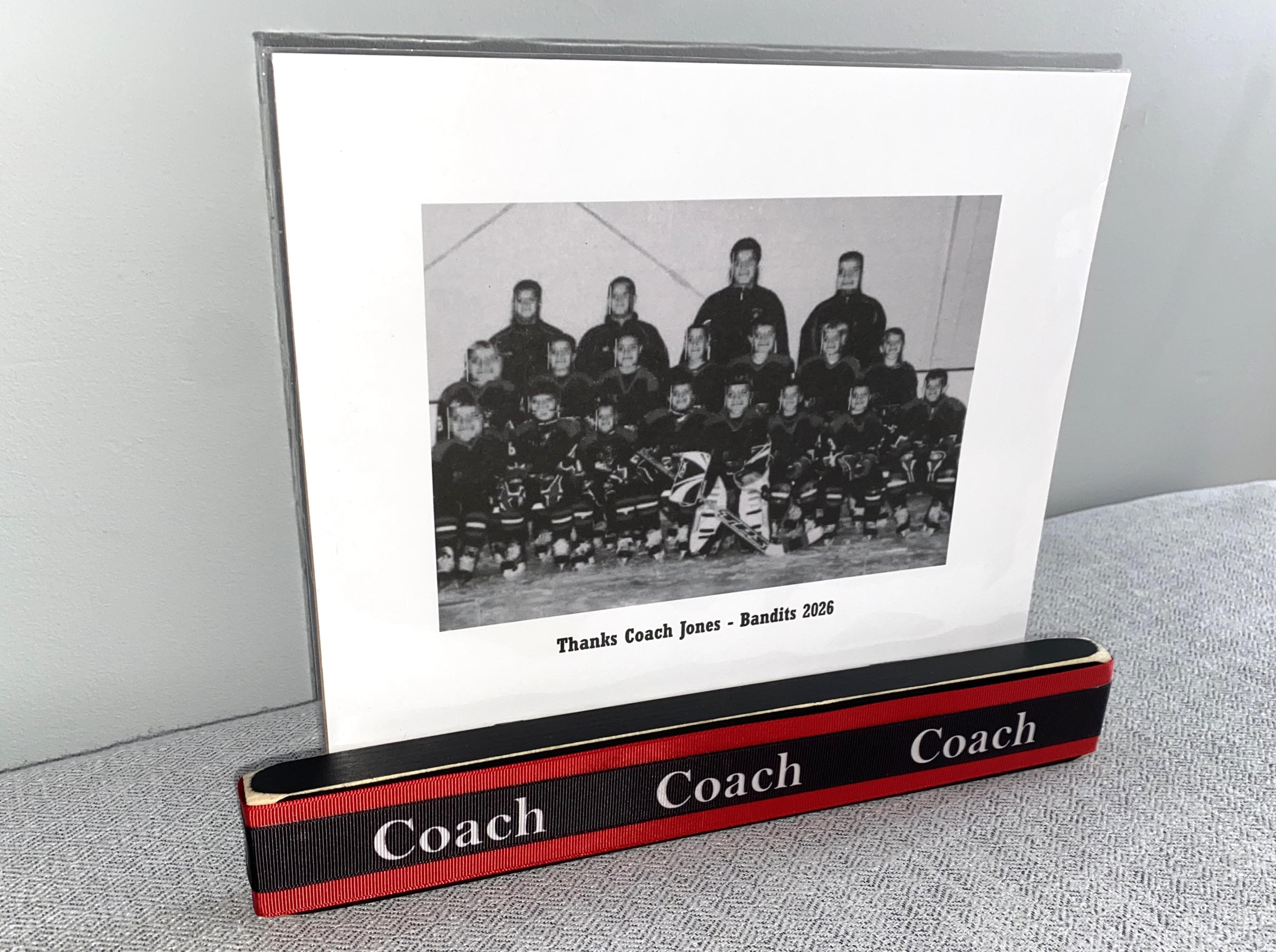 Personalized Coach Photo Display: Custom Team Colors Frame, Lacrosse Team Gift, All Sports
