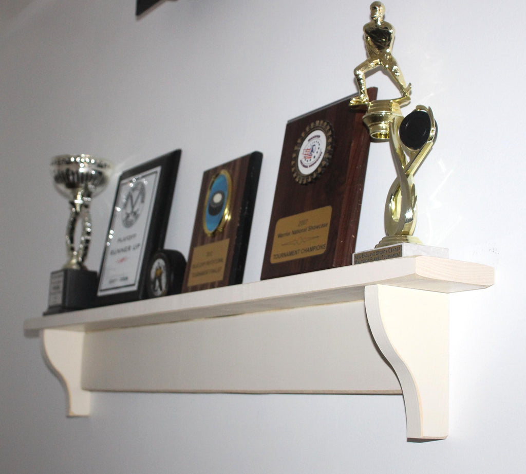 Hockey Laces Trophy Shelf: Hockey Memorabilia Display, Hockey Player Wall Decor