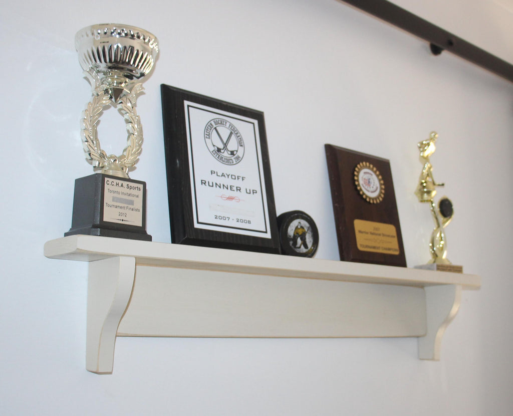 Hockey Laces Trophy Shelf: Hockey Memorabilia Display, Hockey Player Wall Decor