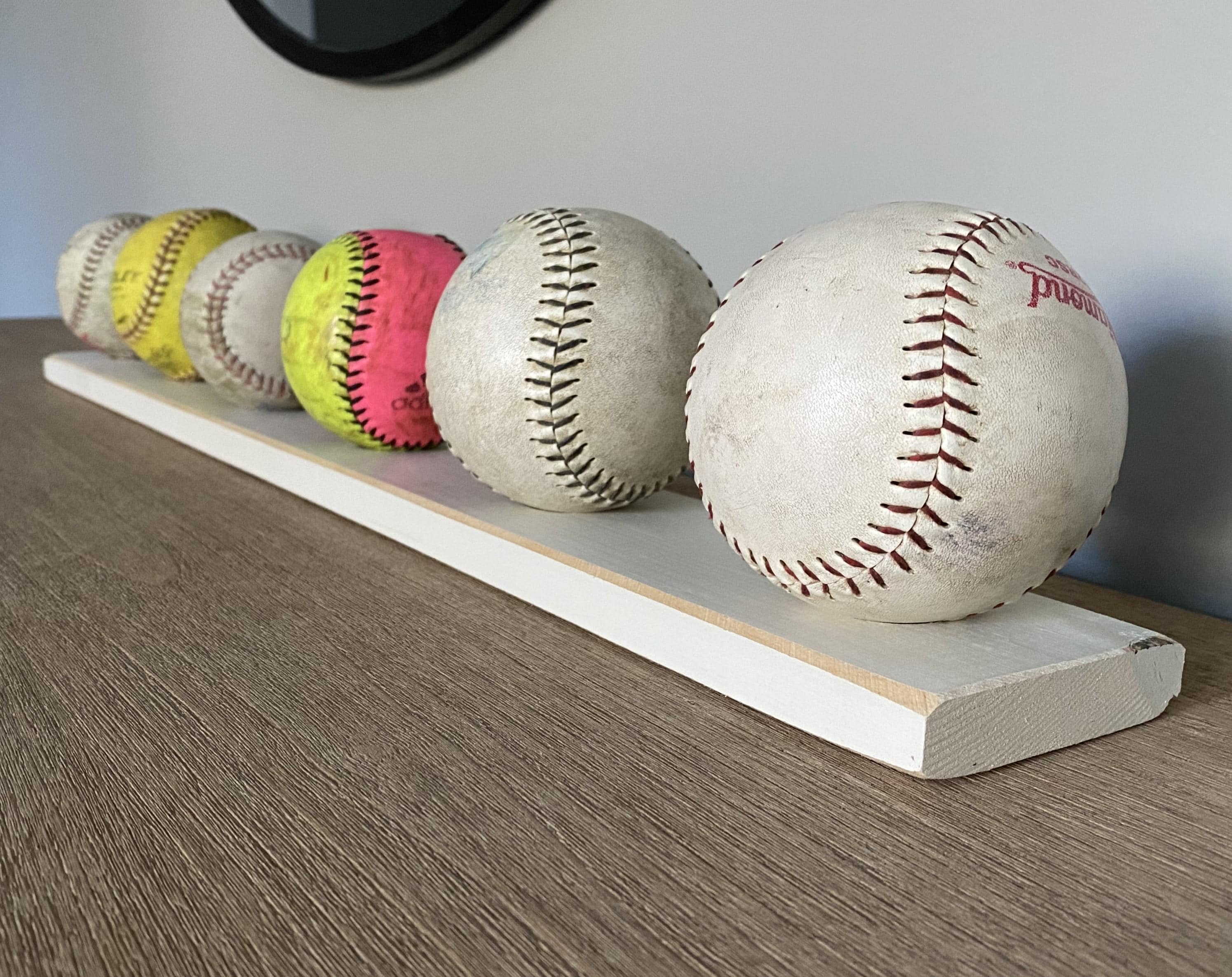 Softball Display for Ball Collection: Softball Player Room Decor