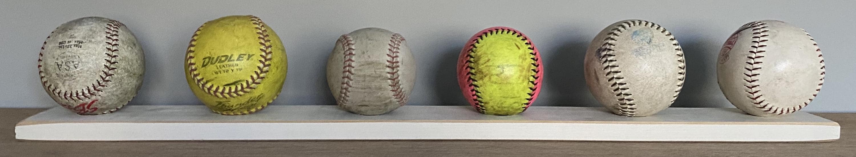 Softball Display Shelf for Ball Collection: Softball Player Room Decor