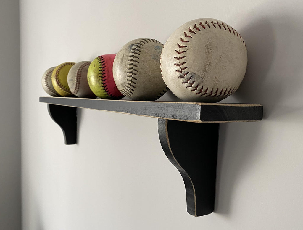 Softball Display Shelf for Ball Collection: Softball Player Room Decor