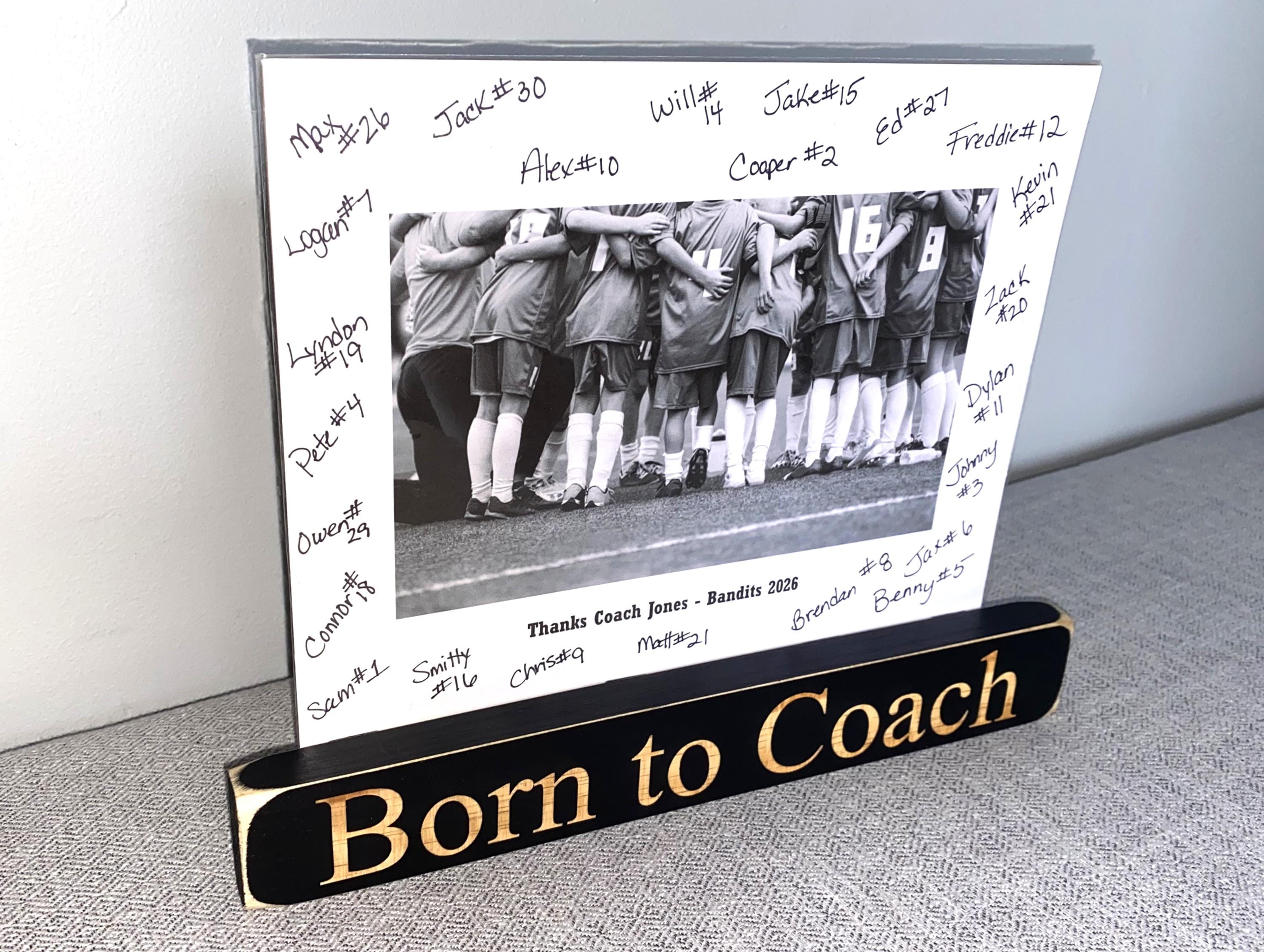 Personalized Coach Photo Display: 'Born to Coach' Frame, Lacrosse Team Gift, All Sports