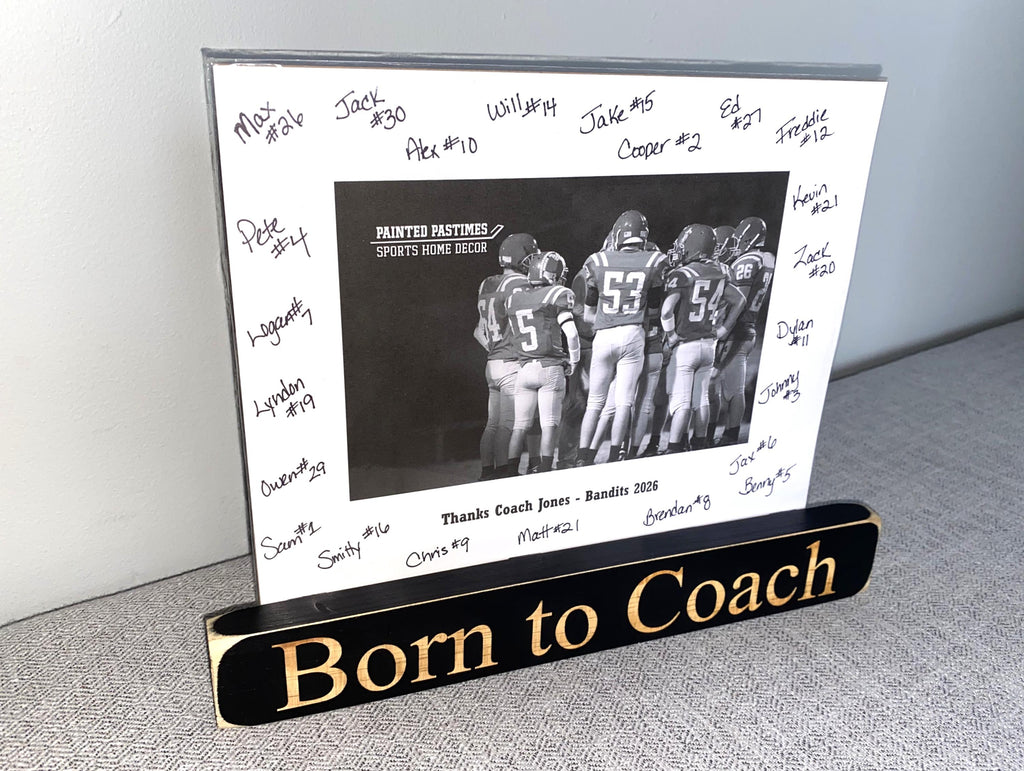 Coach Gift: Wood Sign, Sports Team Decor, Born to Coach