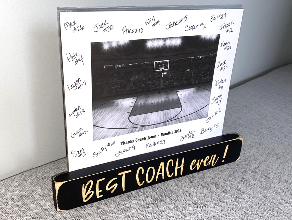 Personalized Coach Photo Display: 'Best Coach Ever' Frame, Lacrosse Team Gift, All Sports