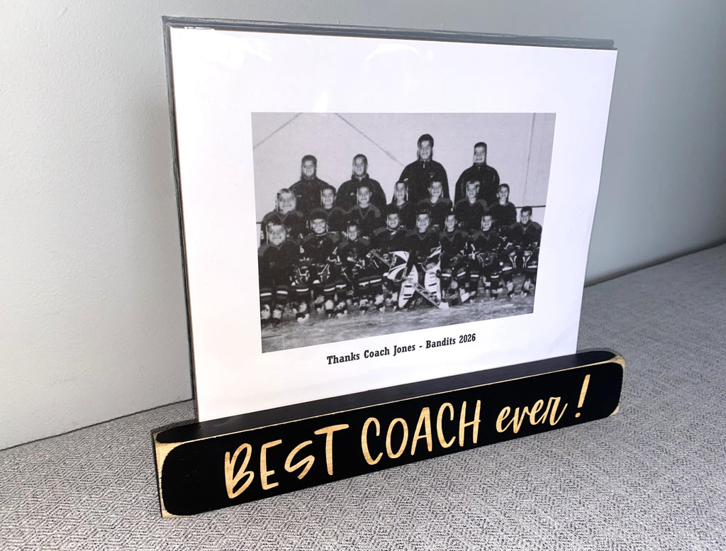 Personalized Coach Photo Display: 'Best Coach Ever' Frame, Lacrosse Team Gift, All Sports