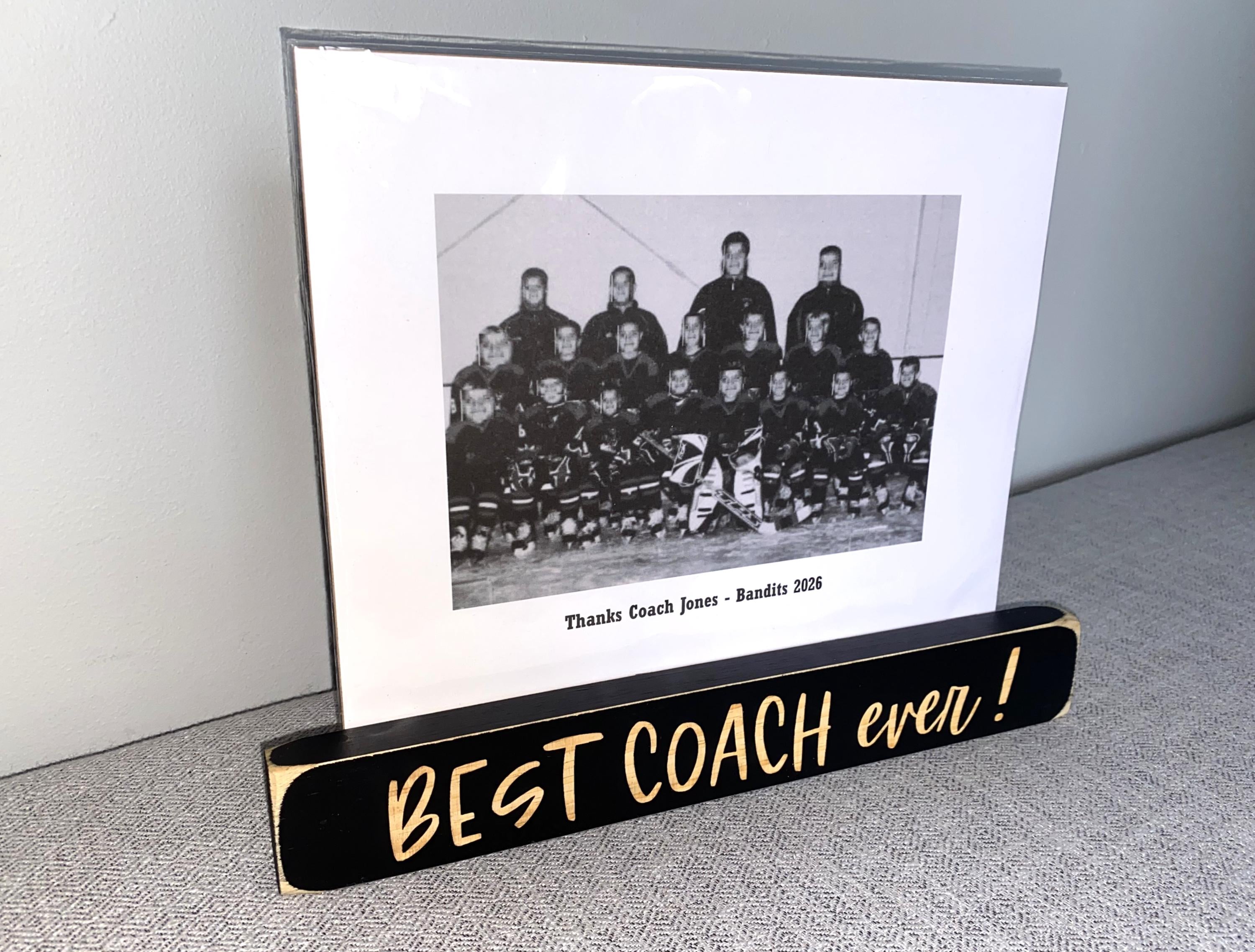 Personalized Coach Photo Display: 'Best Coach Ever' Frame, Lacrosse Team Gift, All Sports