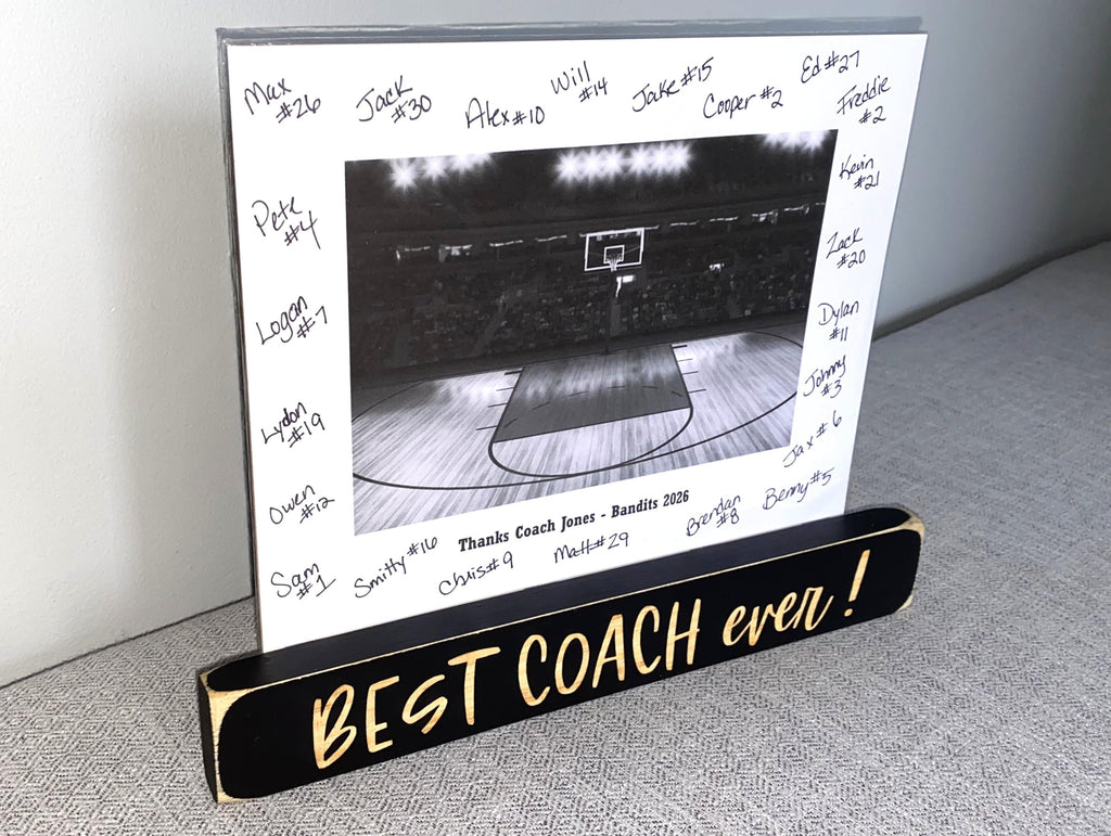 Coach Gift: Wood Sign, Sports Team Decor, Best Coach Ever