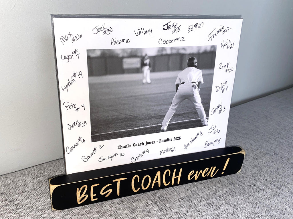 Coach Gift: Wood Sign, Sports Team Decor, Best Coach Ever