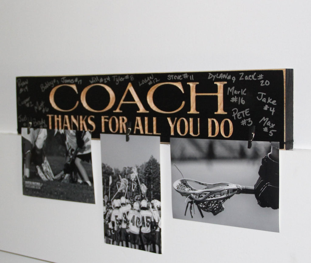 Personalized Coach Gift: Sports Photo Display Sign