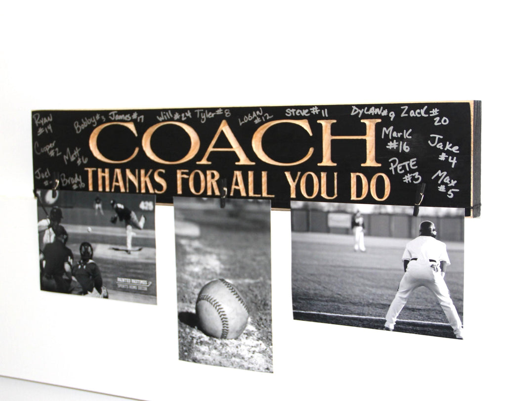 Personalized Coach Gift: Sports Photo Display Sign