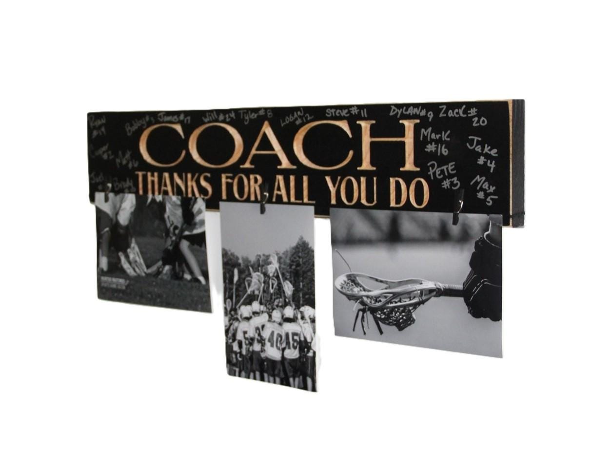 Personalized Coach Gift: Sports Photo Display Sign