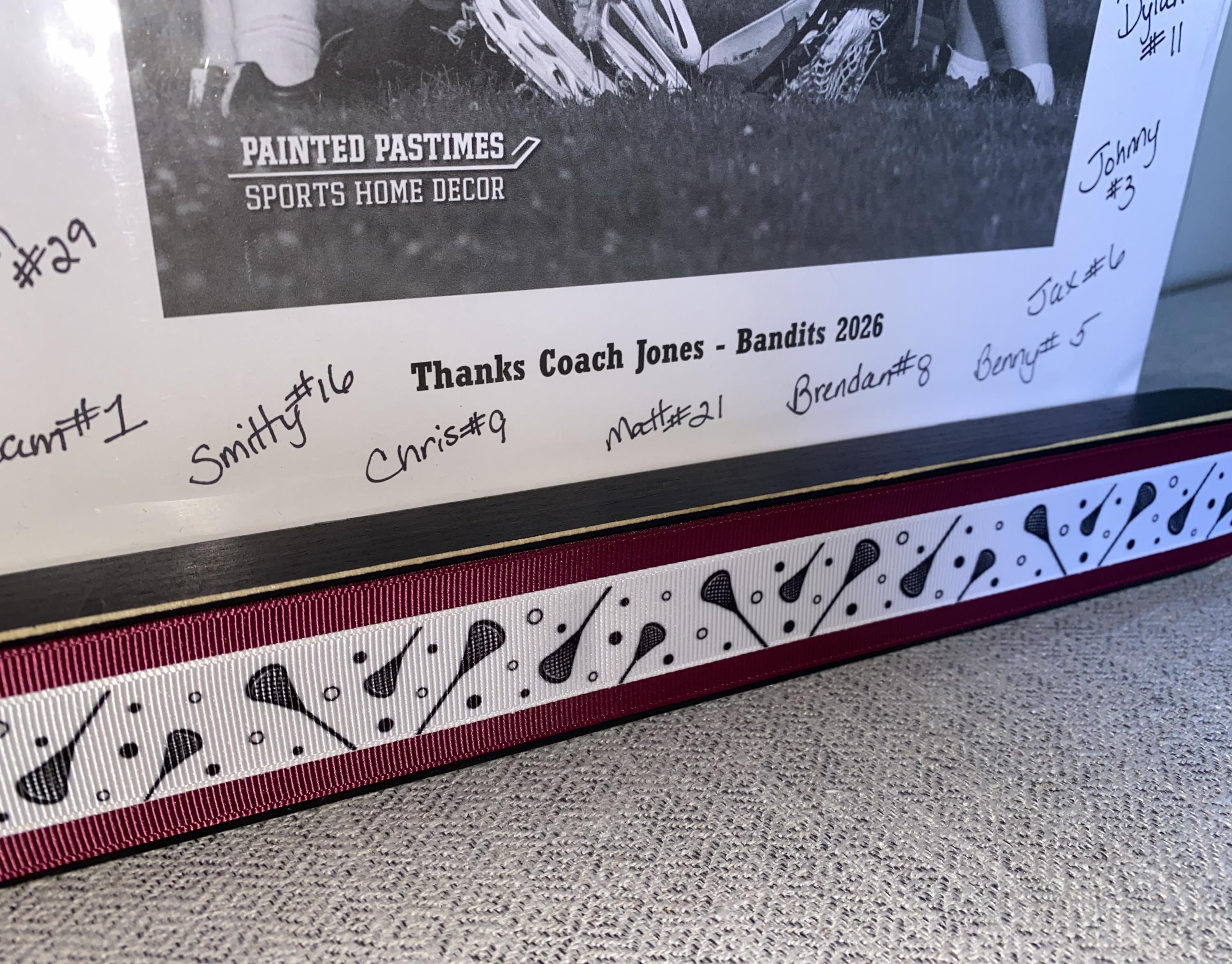 Personalized Lacrosse Coach Photo Display: Team Gift, Lacrosse Frame