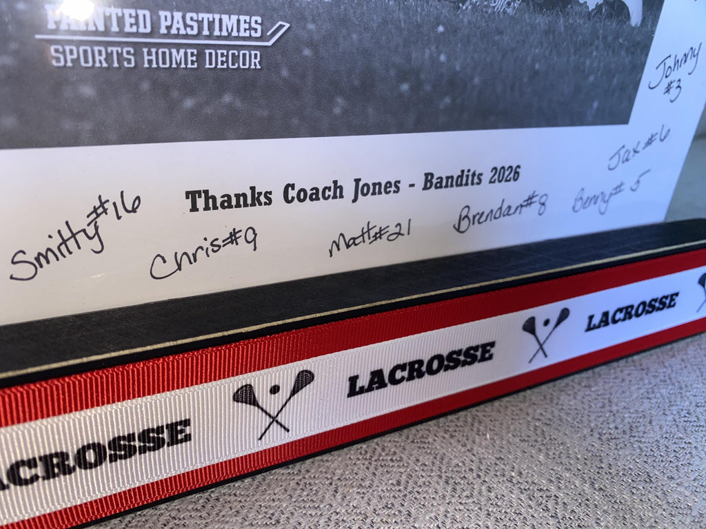 Personalized Lacrosse Coach Photo Display: Team Gift, Lacrosse Frame