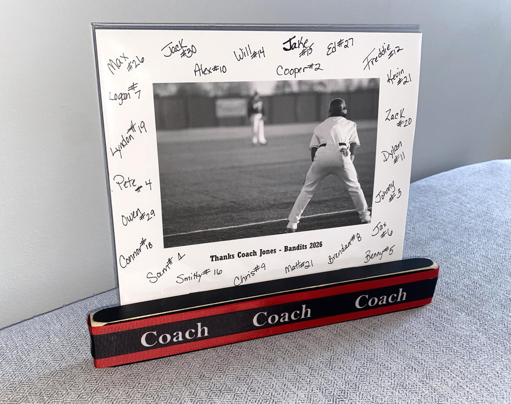 Personalized Coach Photo Display: Custom Team Colors Frame, Lacrosse Team Gift, All Sports