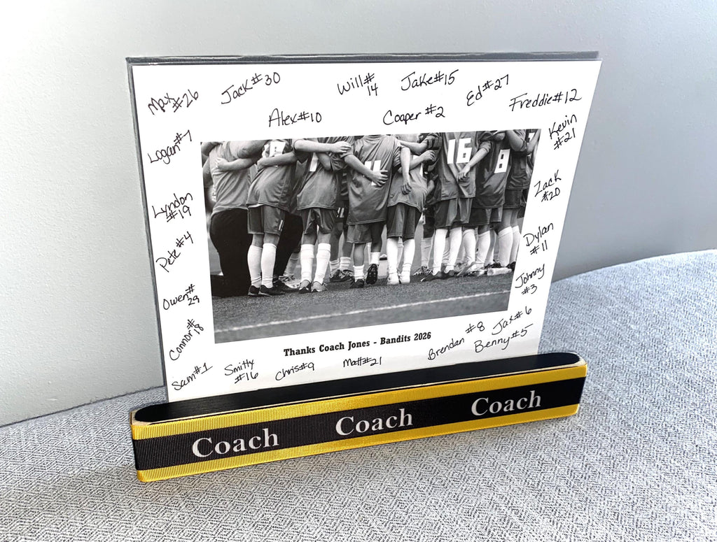 Personalized Coach Photo Display: Custom Team Colors Frame, Baseball Team Gift, All Sports