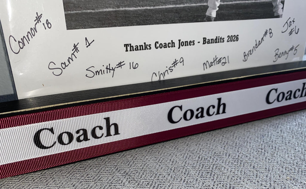 Personalized Coach Photo Display: Custom Team Colors Frame, Lacrosse Team Gift, All Sports