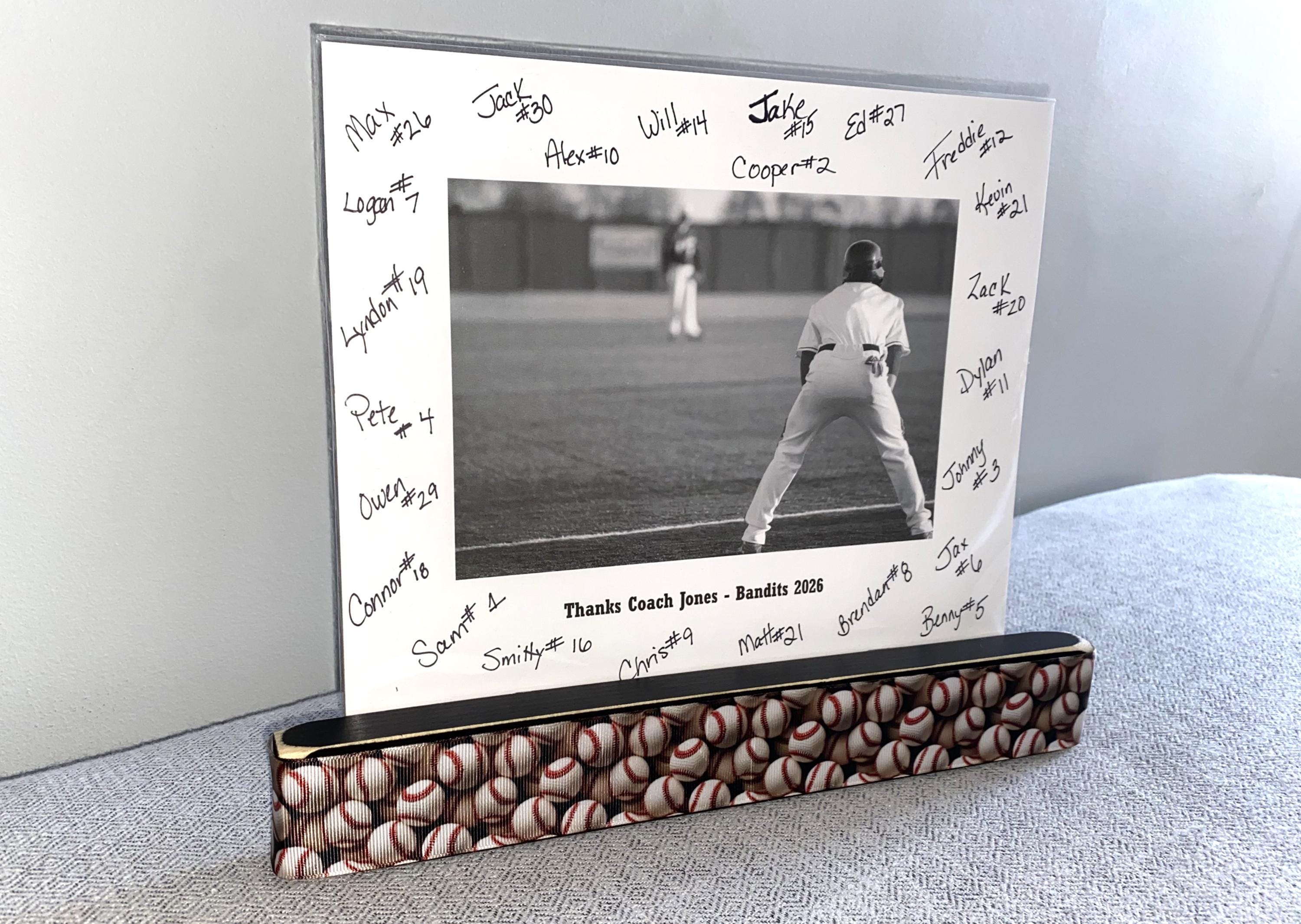 Personalized Baseball Coach Photo Display: Team Gift, Frame