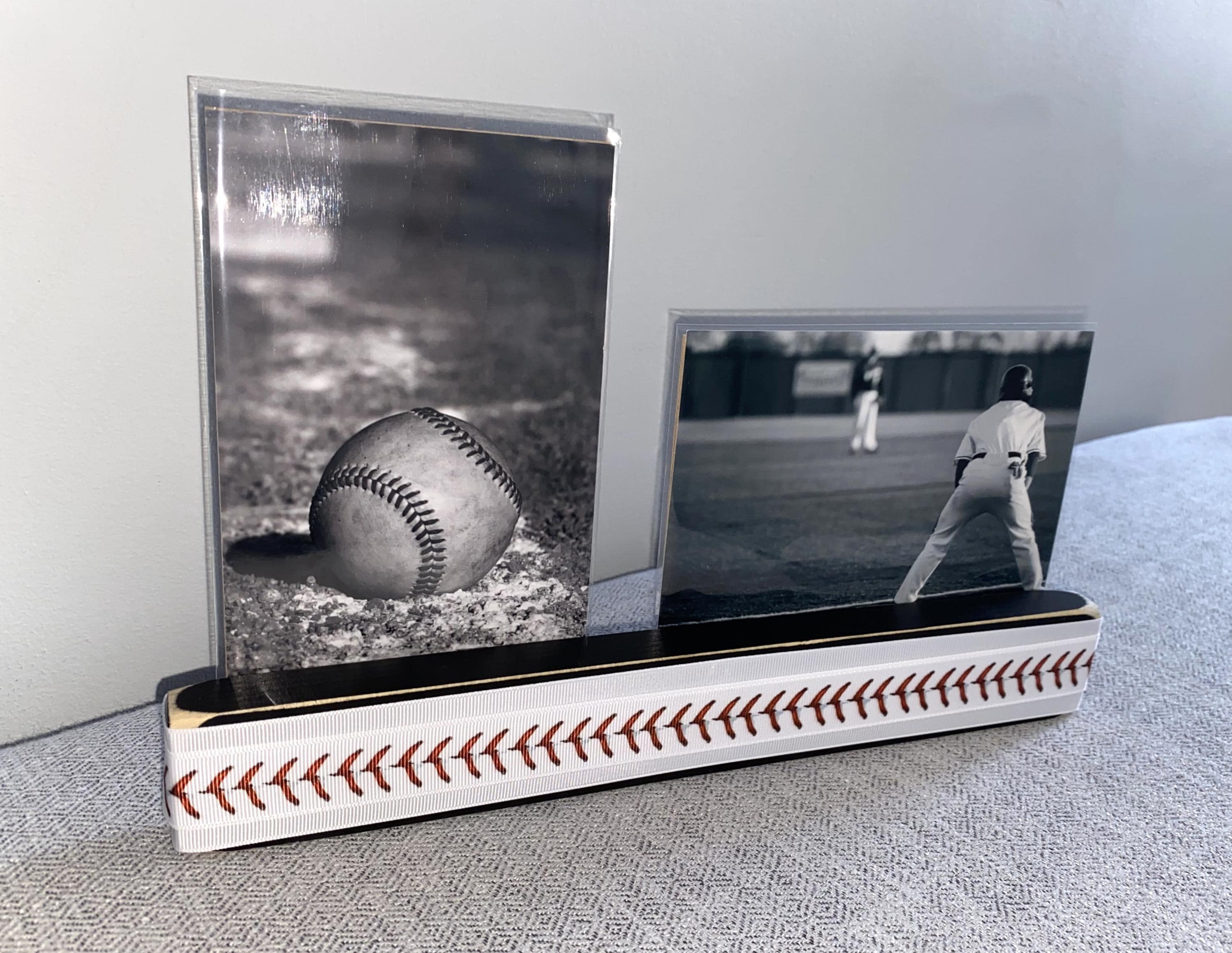 Personalized Baseball Coach Photo Display: Team Gift, Frame, Baseball Laces