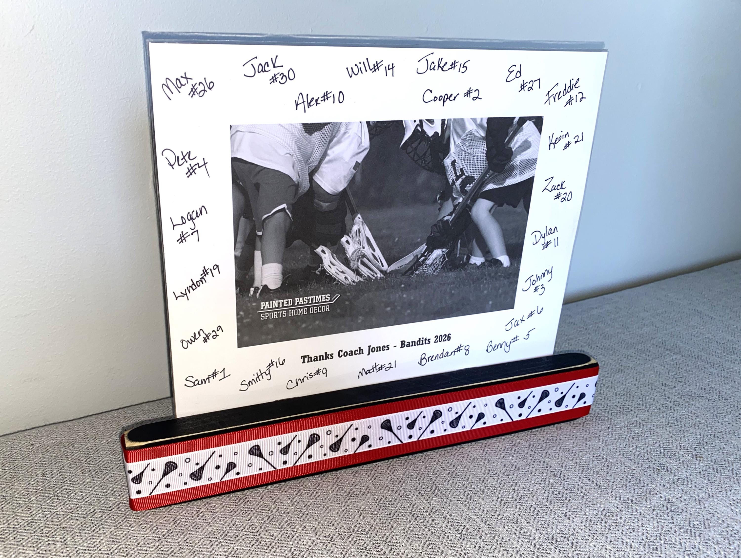 Personalized Lacrosse Coach Photo Display: Team Gift, Lacrosse Frame