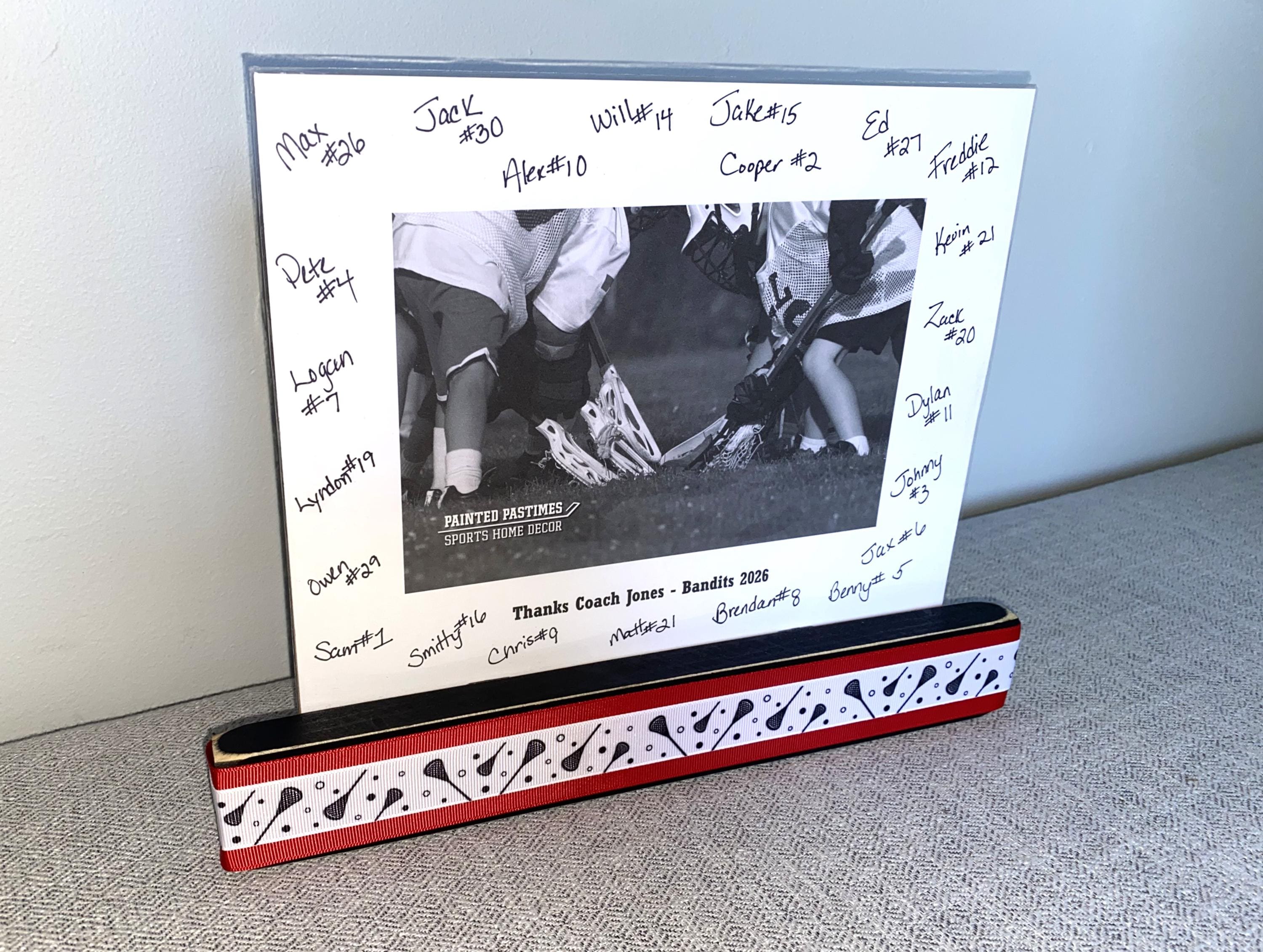 Personalized Lacrosse Coach Photo Display: Team Gift, Lacrosse Frame