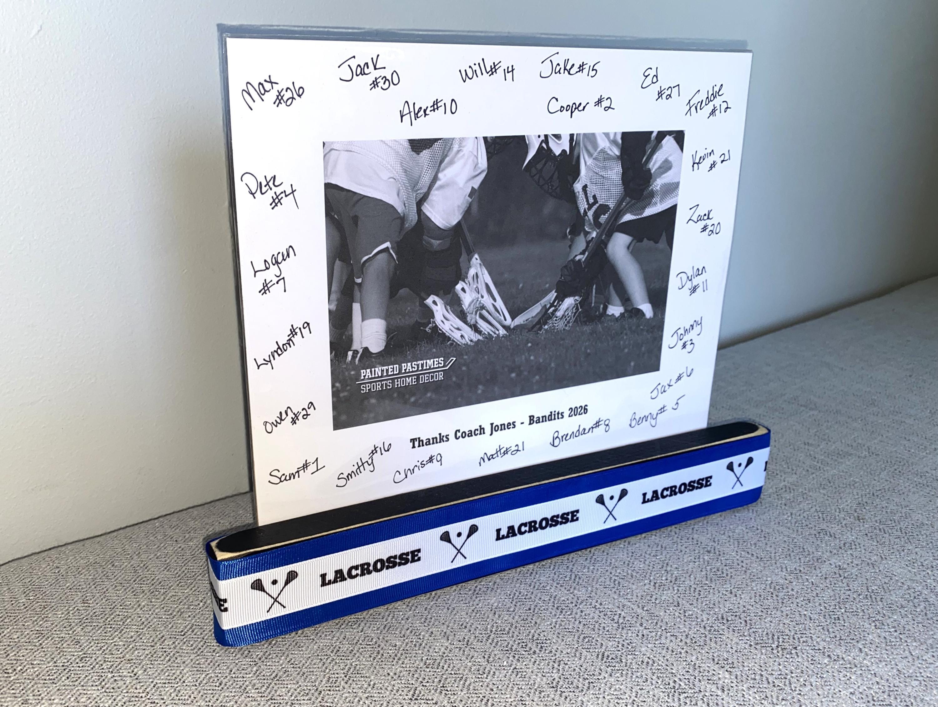 Personalized Lacrosse Coach Photo Display: Team Gift, Lacrosse Frame