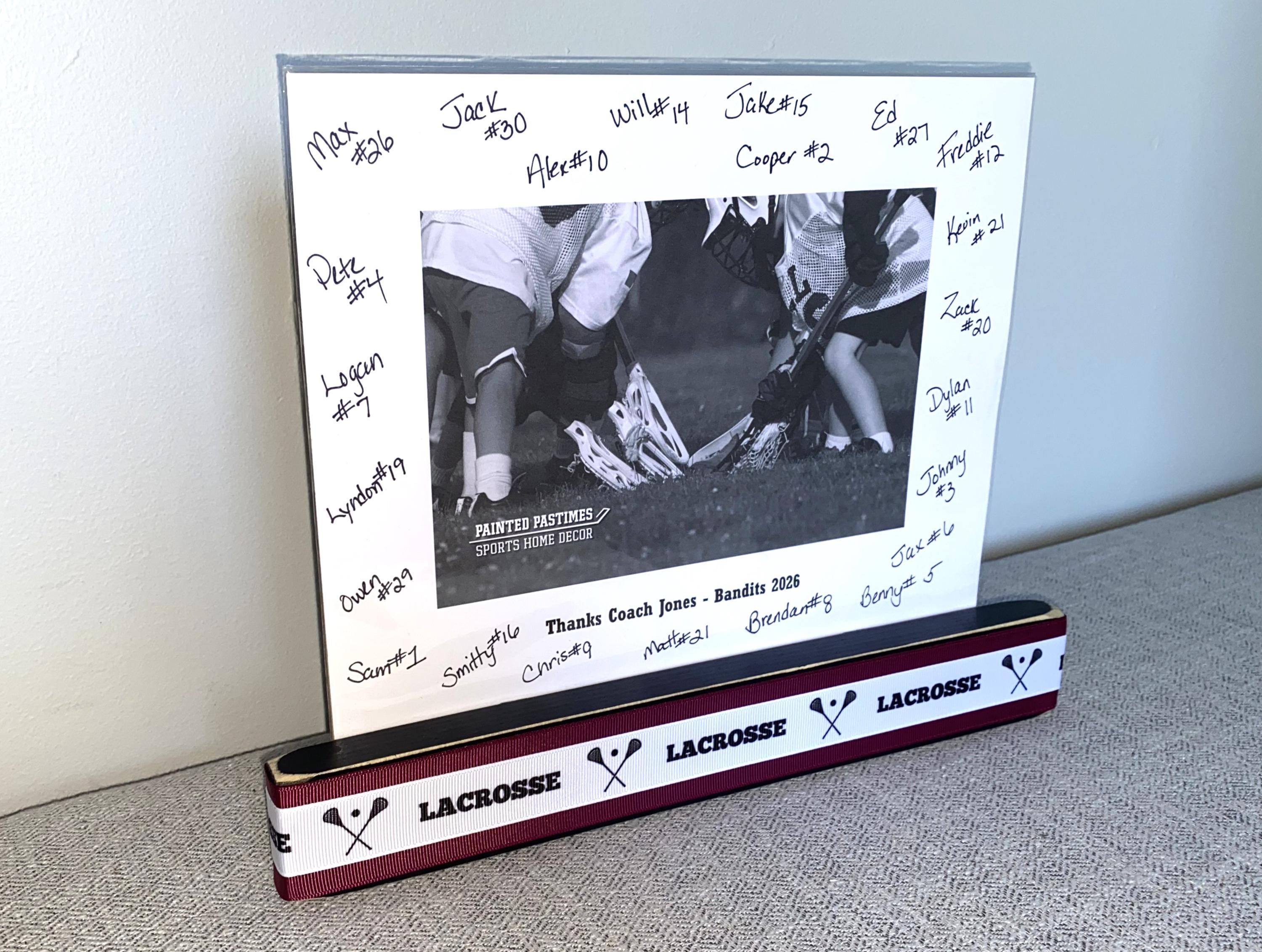 Personalized Lacrosse Coach Photo Display: Team Gift, Lacrosse Frame