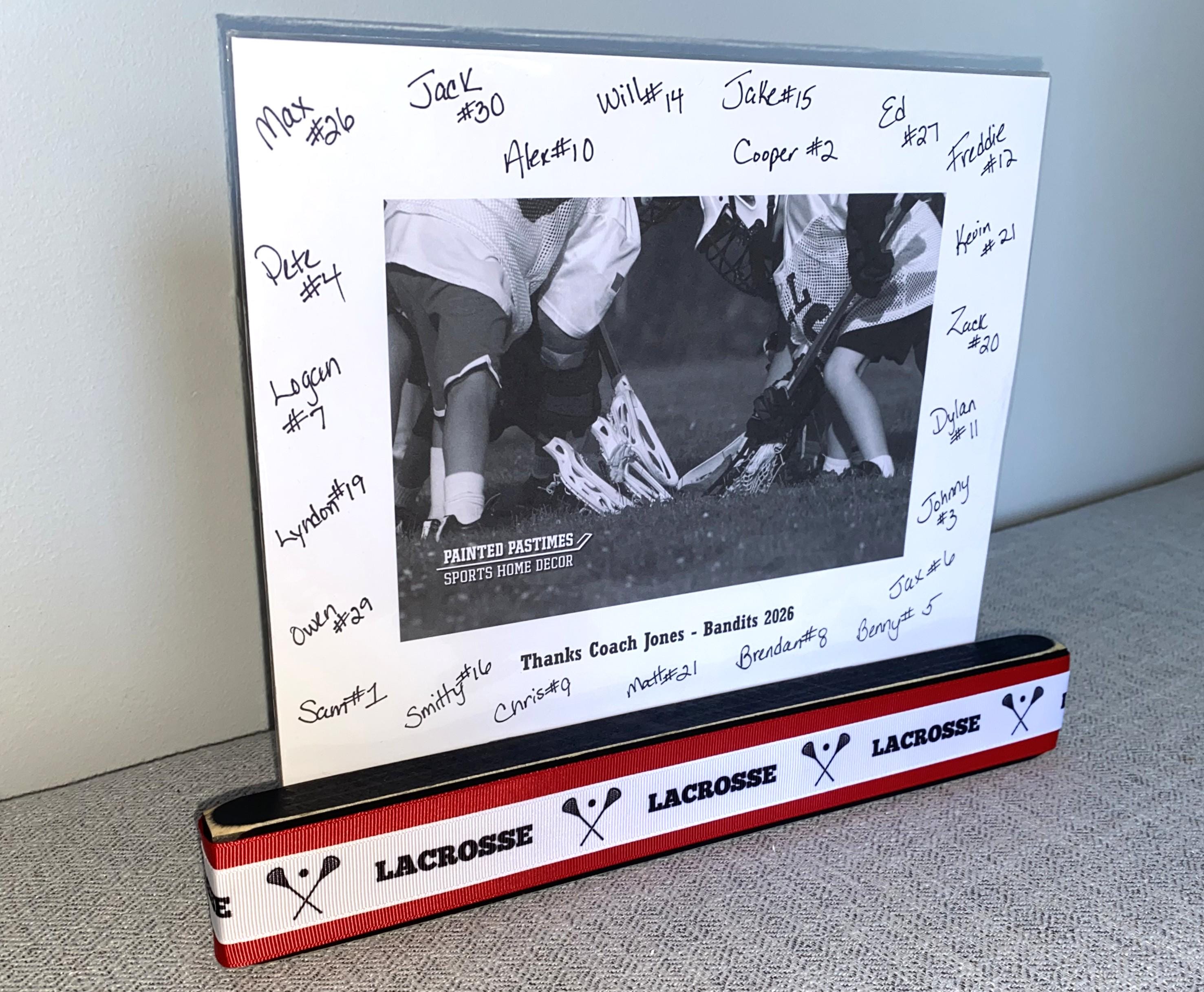 Personalized Lacrosse Coach Photo Display: Team Gift, Lacrosse Frame