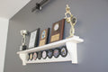 Hockey Puck Display Shelf: Trophy, Medal, Stick Holder