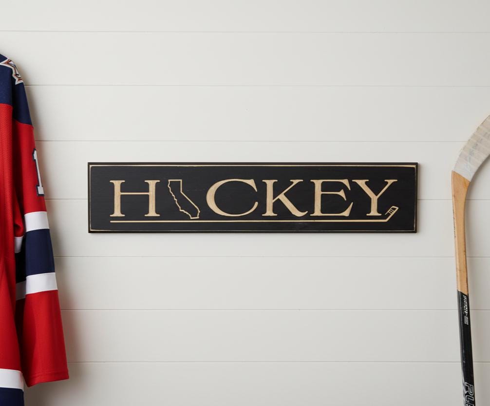 Ohio Hockey Sign: State Hockey Wood Sign
