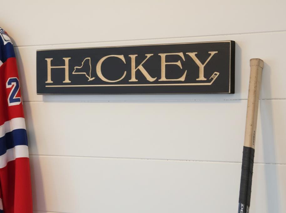 Ohio Hockey Sign: State Hockey Wood Sign