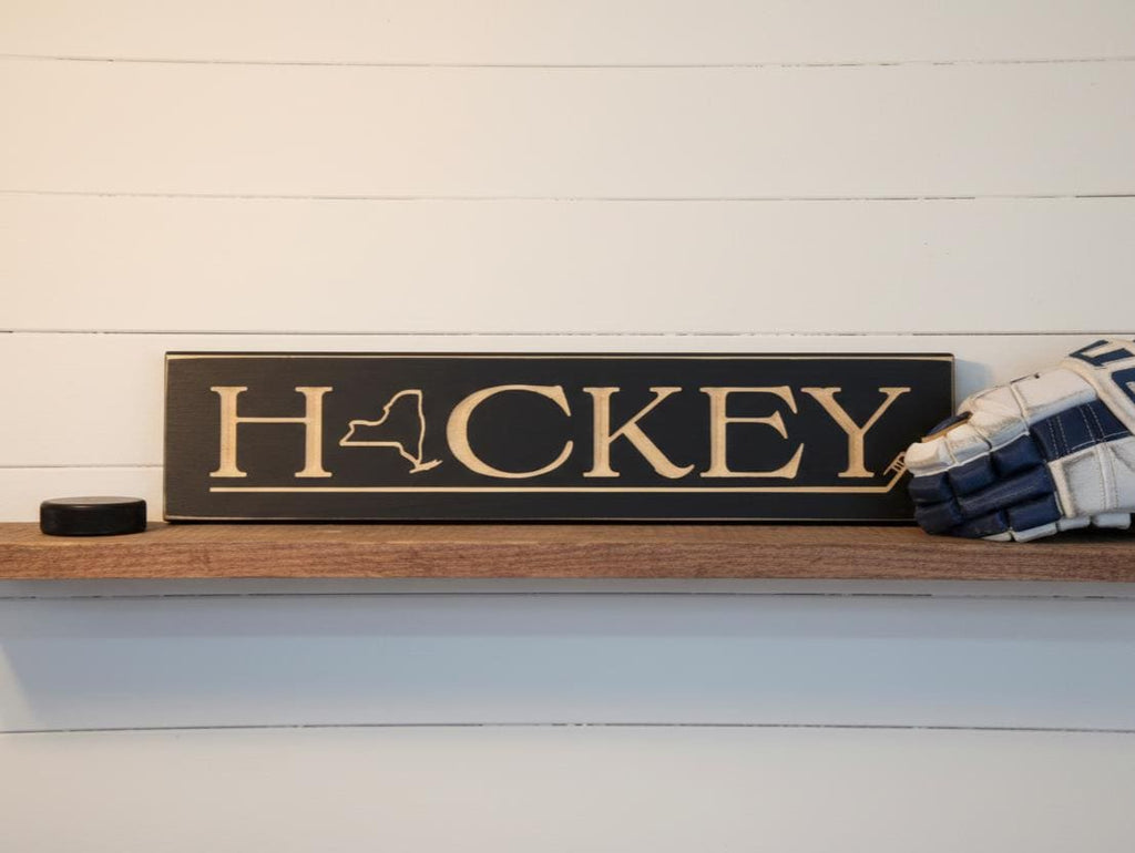 New York Hockey Sign: State Hockey Sign - New York, California, Ohio