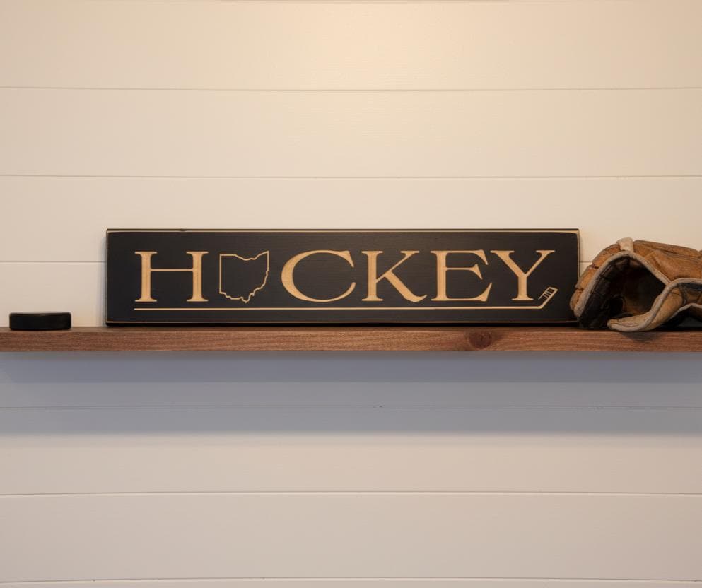 New York Hockey Sign: State Hockey Sign - New York, California, Ohio