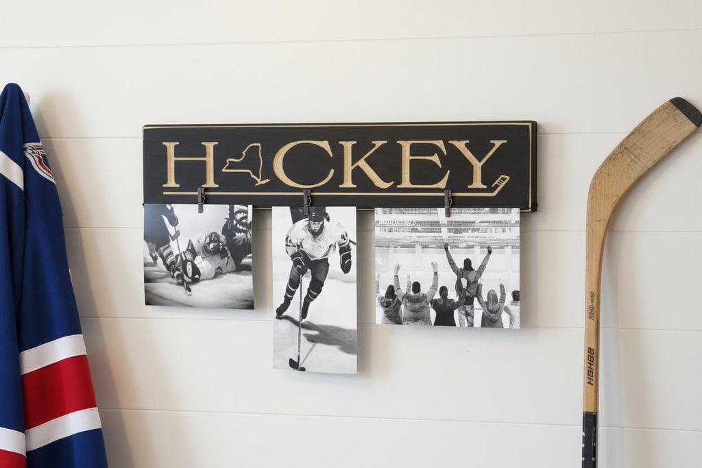 Ohio Hockey Sign: State Hockey Wood Sign