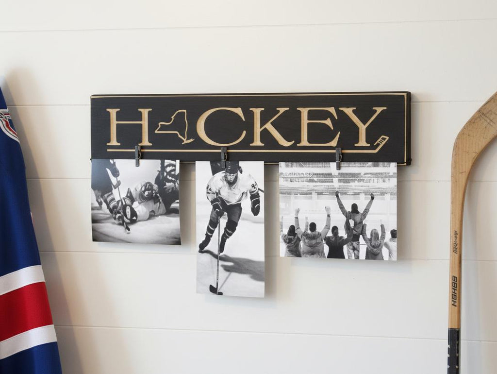 California Hockey Sign: State Wood Hockey Sign