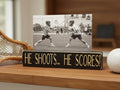Lacrosse Photo Display for Boy: Wood Sign for lacrosse player