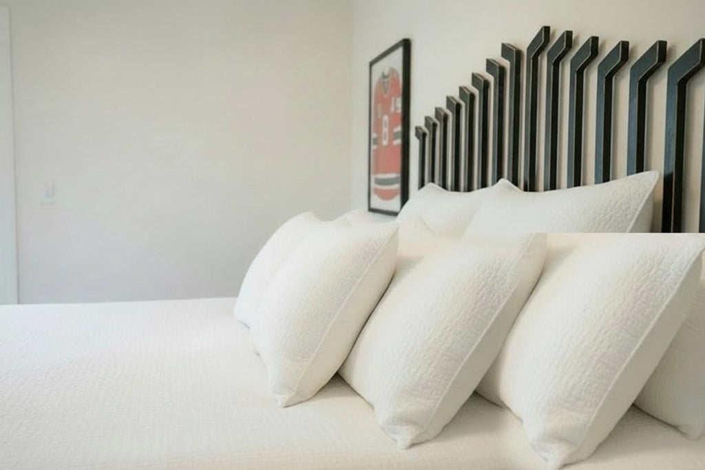 Hockey Stick Headboard Alternative, Custom Hockey Bedroom Decor, Individual Hanging Hockey Sticks, Twin or Full Size, Sports Room Gift