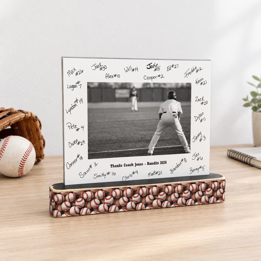 Personalized Soccer Coach Photo Display: Team Gift, Soccer Frame