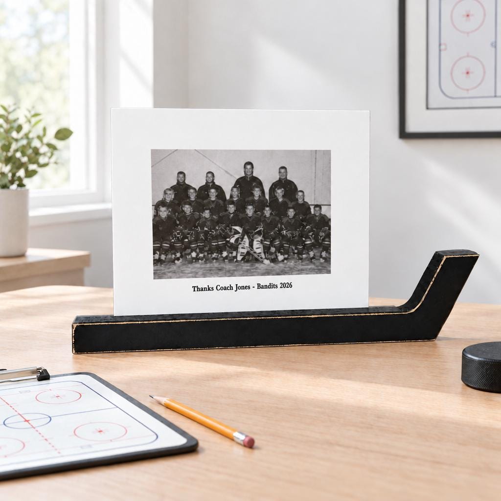 Personalized Hockey Photo Frame: Coach, Team Mom, Team Manager, Player, Senior, Team Gift