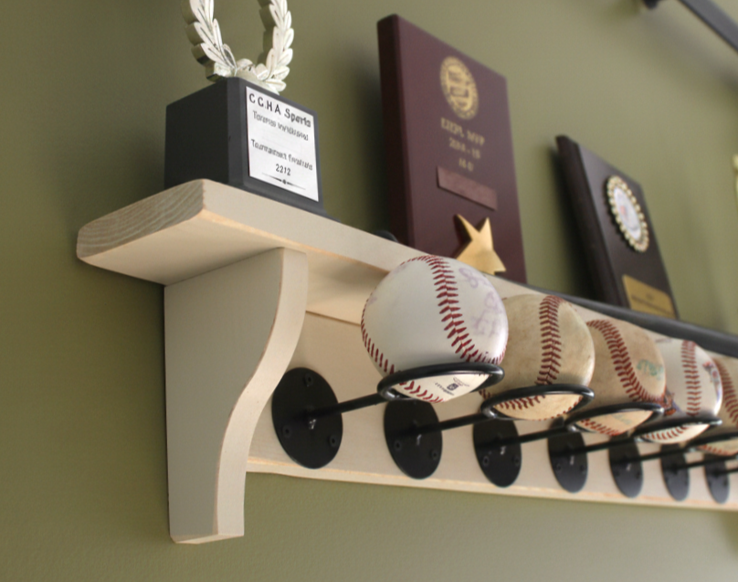 Baseball Display Shelf, Trophy & Memorabilia Holder