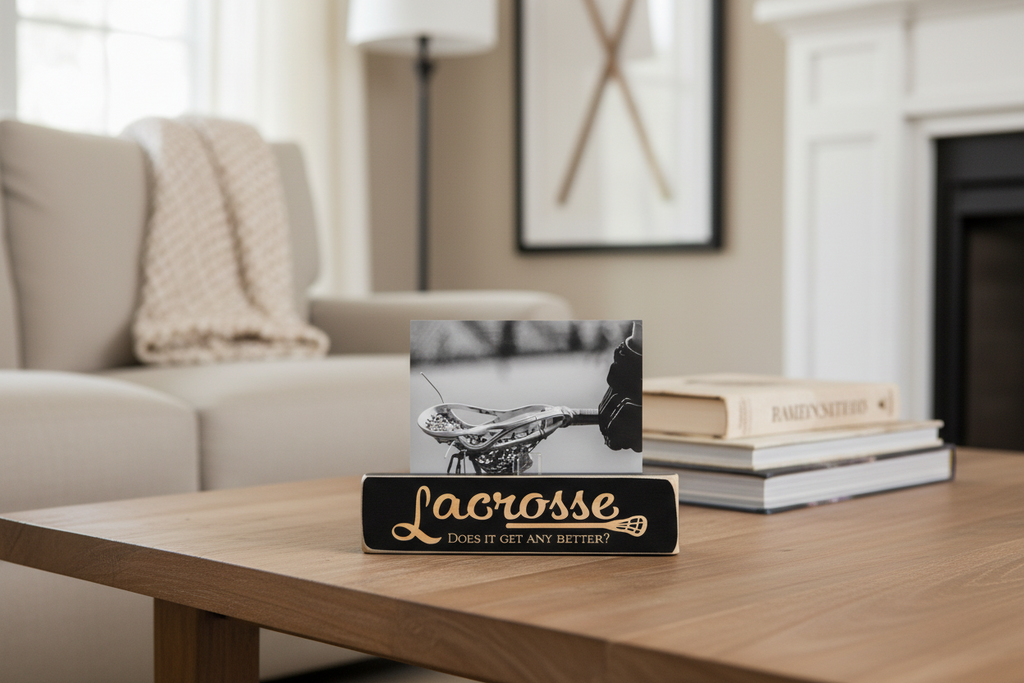 Lacrosse Photo Display: Wood Frame, Lacrosse Decor