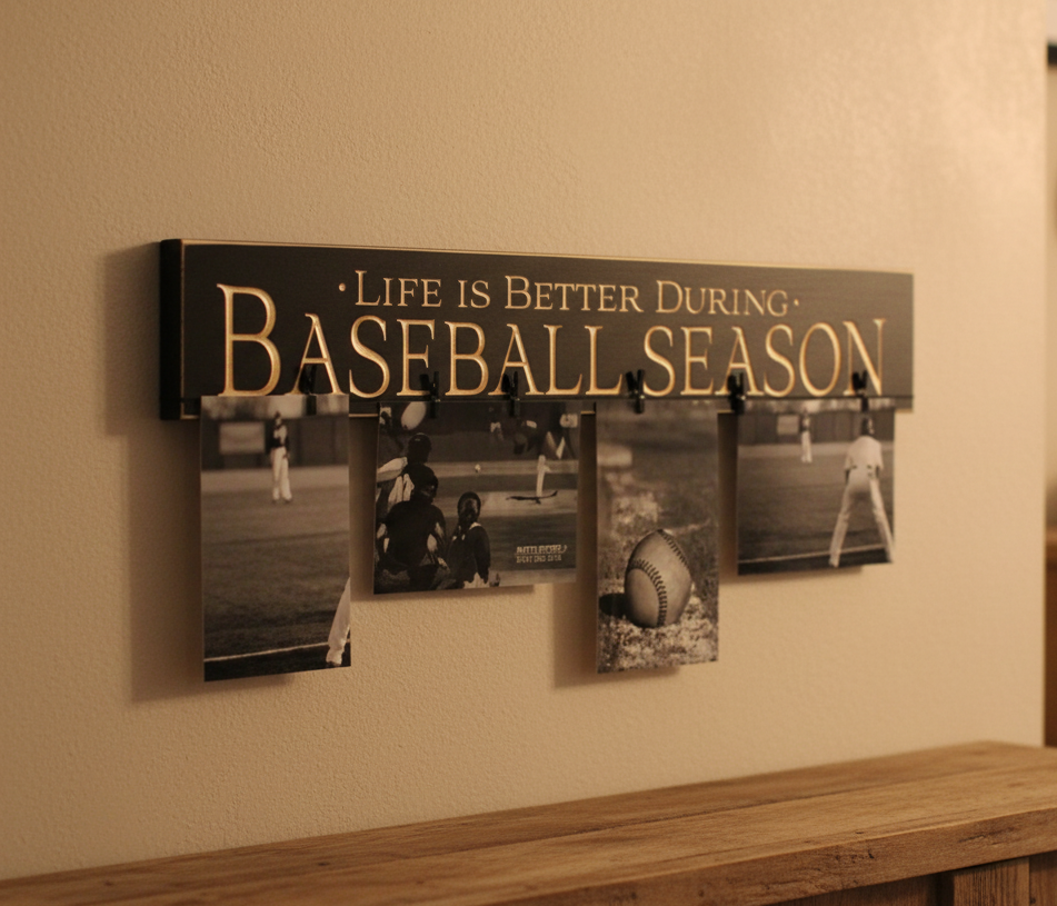 Baseball Wood Sign: Mancave Decor, Coach, Player, Team Gift