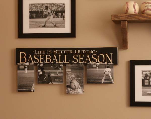 Baseball Photo Display: Man Cave Decor, Baseball Player or Coach Gift