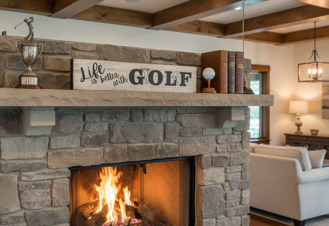 Golf Photo Display: Golfer Gift, Man Cave Decor