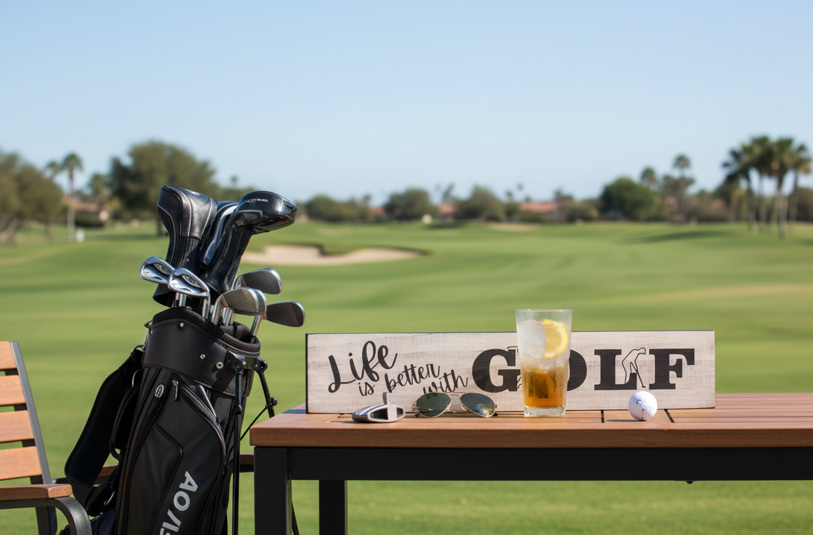 Golf Decor: "Life is Better with Golf" Sign